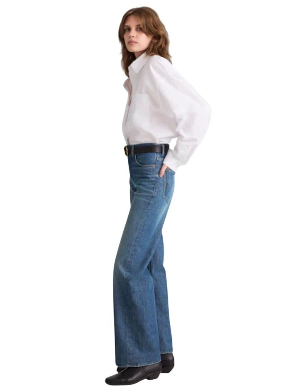 Madewell The Perfect Vintage Wide Leg Jean Harvey Wash Size 26 - Picture 6 of 11